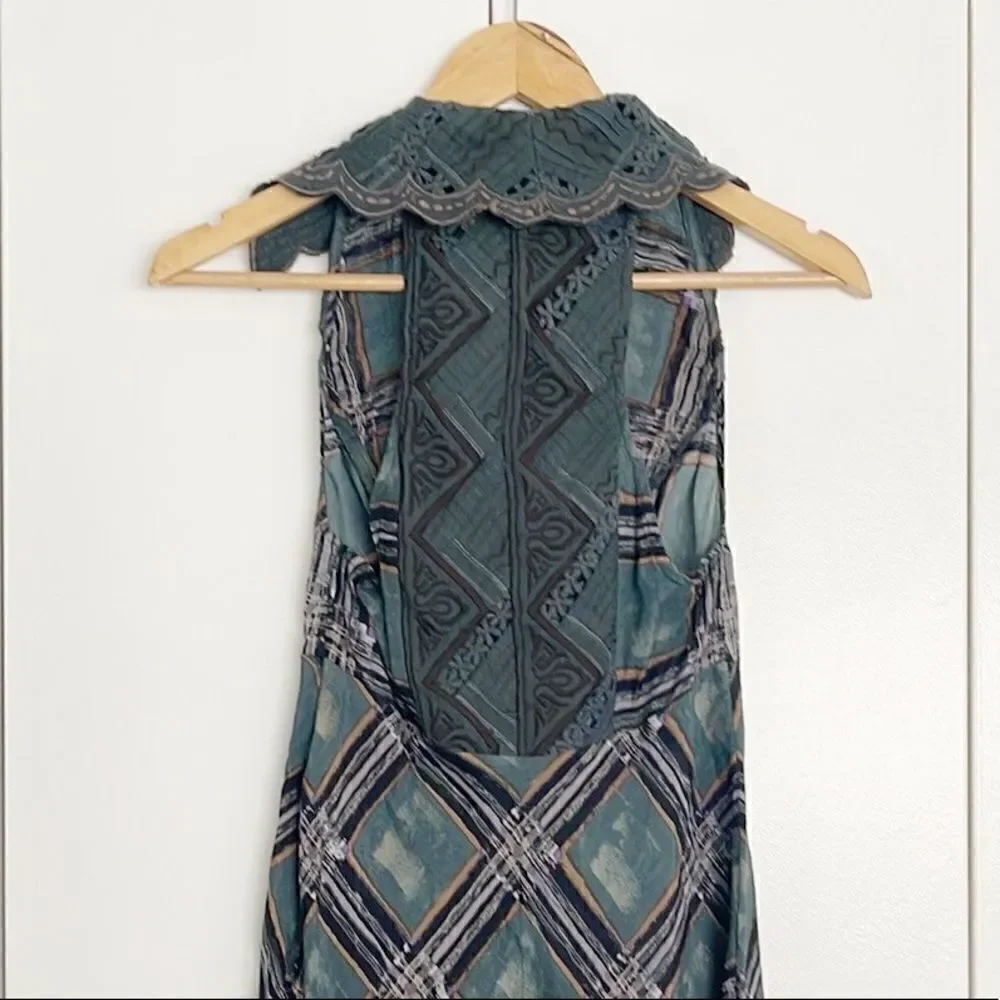 Free People Lana Printed Midi Dress Size 0 - Picture 7 of 11